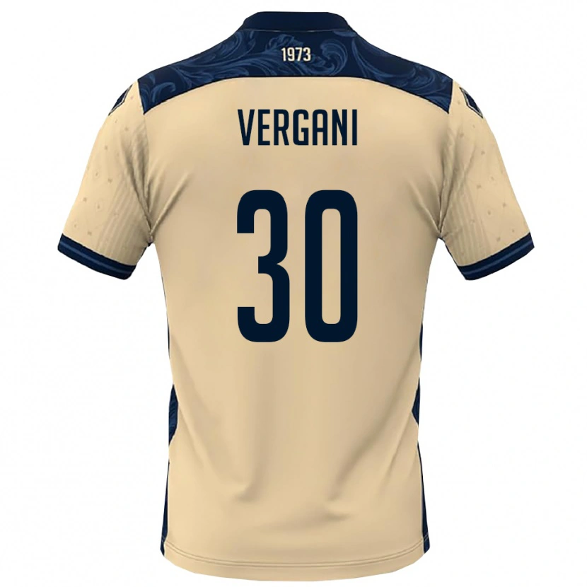 DanxenキッズMattia Vergani#30白と紺アウェイシャツ2025/26ジャージーユニフォーム