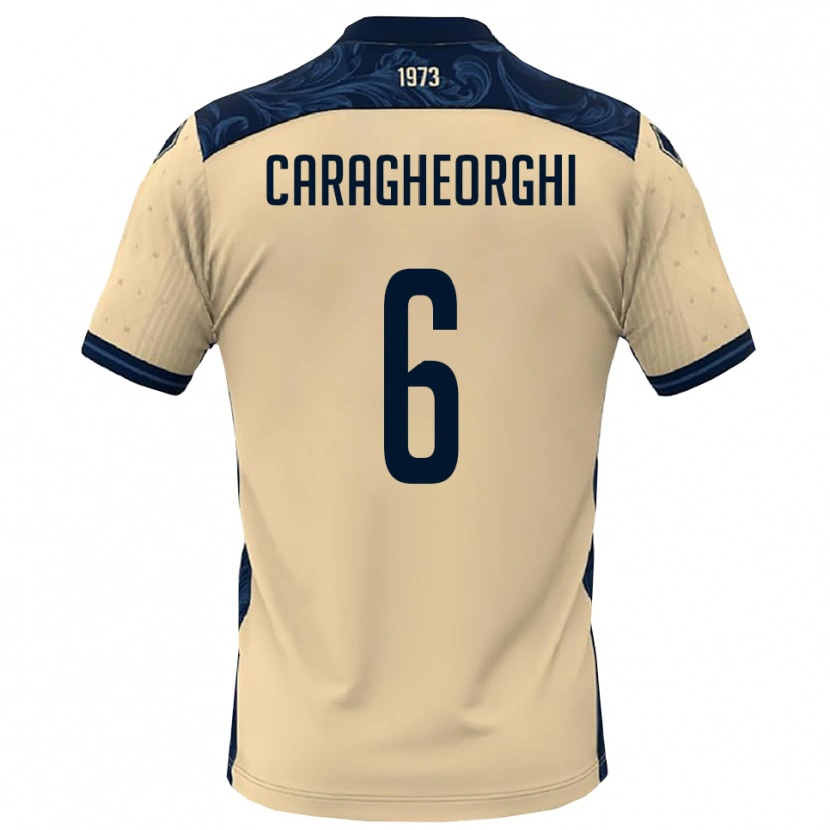 DanxenキッズNichita Caragheorghi#6白と紺アウェイシャツ2025/26ジャージーユニフォーム