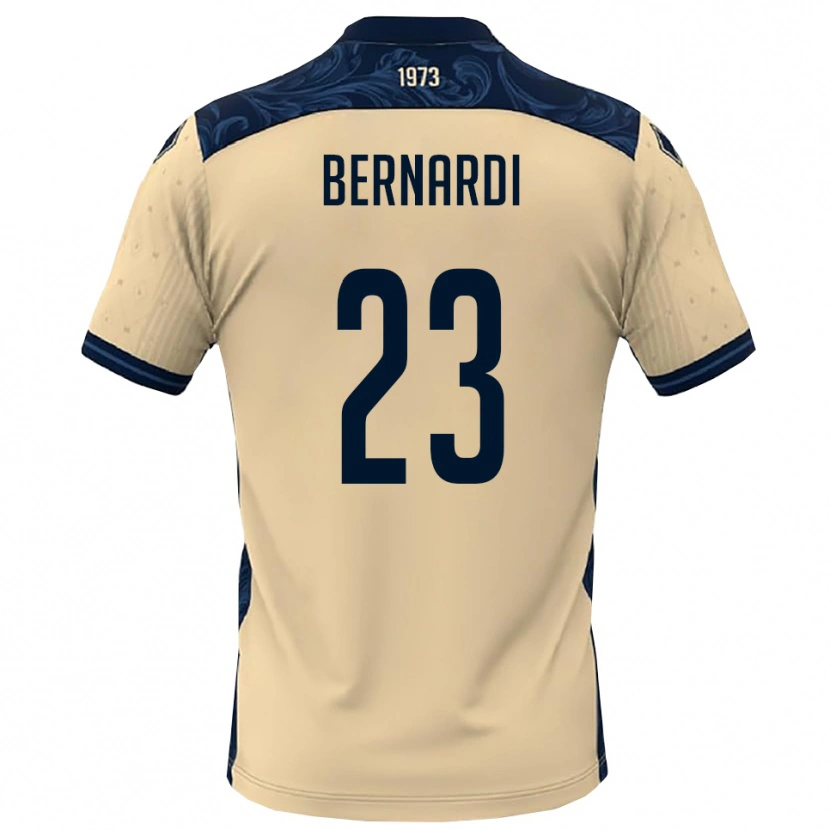 DanxenキッズAndrea Bernardi#23白と紺アウェイシャツ2025/26ジャージーユニフォーム
