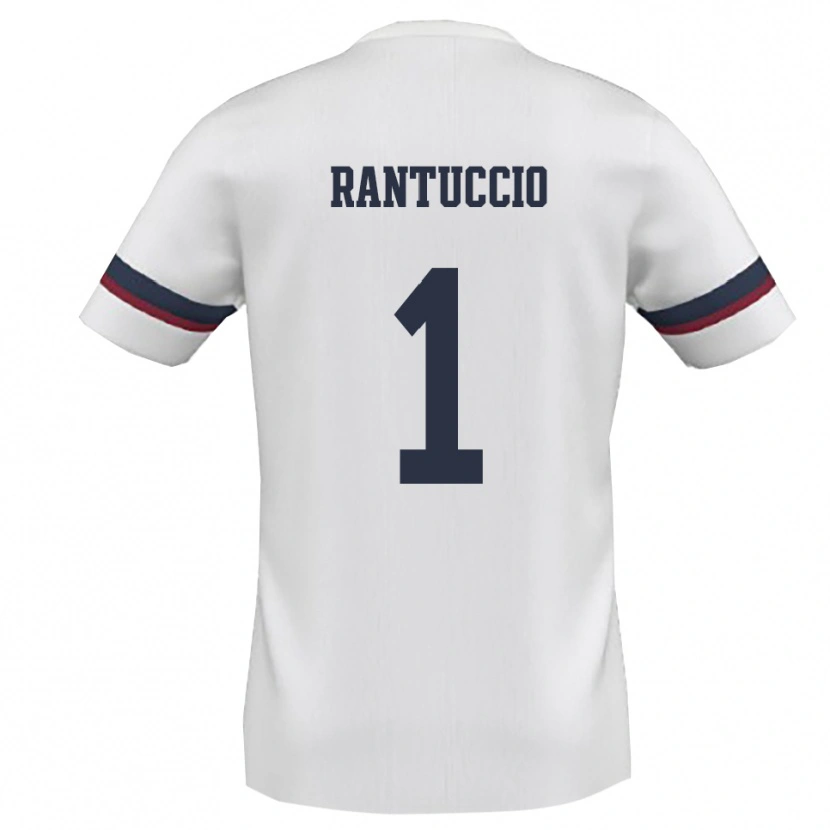 DanxenキッズCarmelo Rantuccio#1白と赤アウェイシャツ2025/26ジャージーユニフォーム