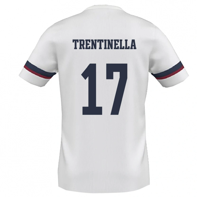 DanxenキッズMarco Trentinella#17白と赤アウェイシャツ2025/26ジャージーユニフォーム