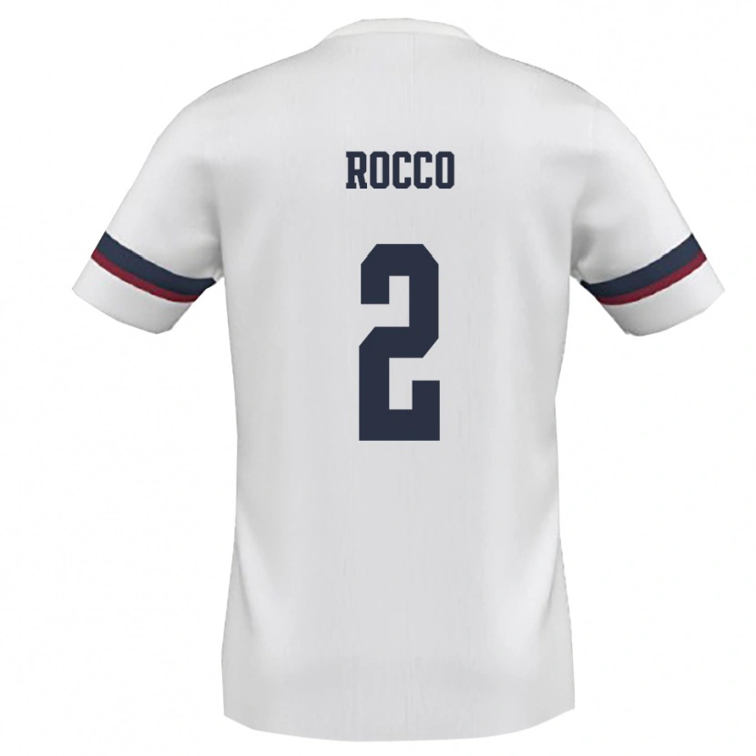 DanxenキッズAntonio Rocco#2白と赤アウェイシャツ2025/26ジャージーユニフォーム