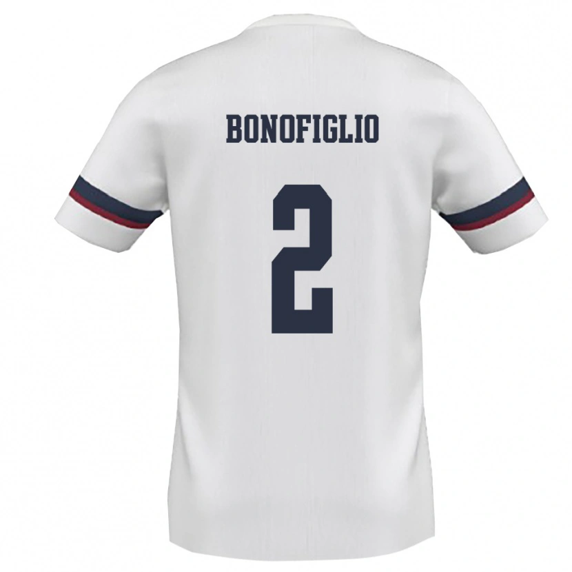 DanxenキッズLucio Bonofiglio#2白と赤アウェイシャツ2025/26ジャージーユニフォーム