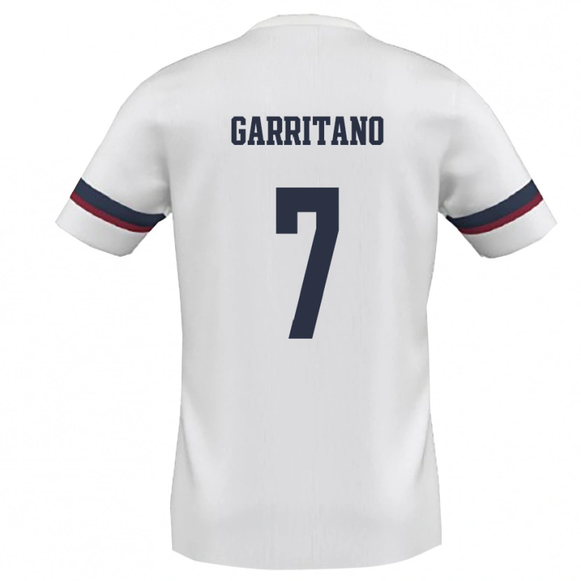 DanxenキッズLuca Garritano#7白と赤アウェイシャツ2025/26ジャージーユニフォーム