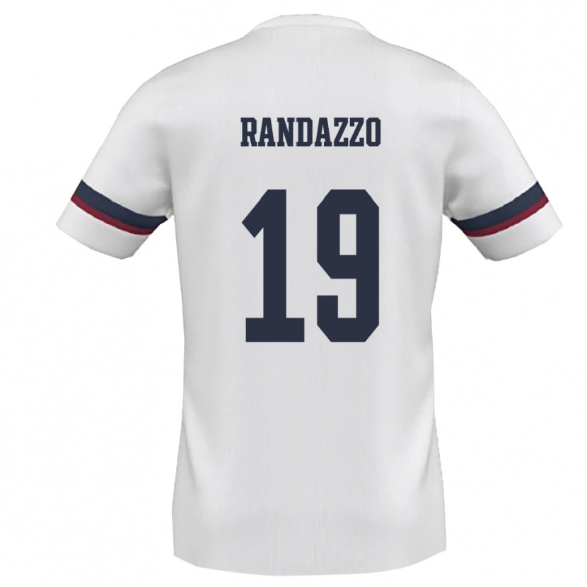DanxenキッズAlessandro Randazzo#19白と赤アウェイシャツ2025/26ジャージーユニフォーム