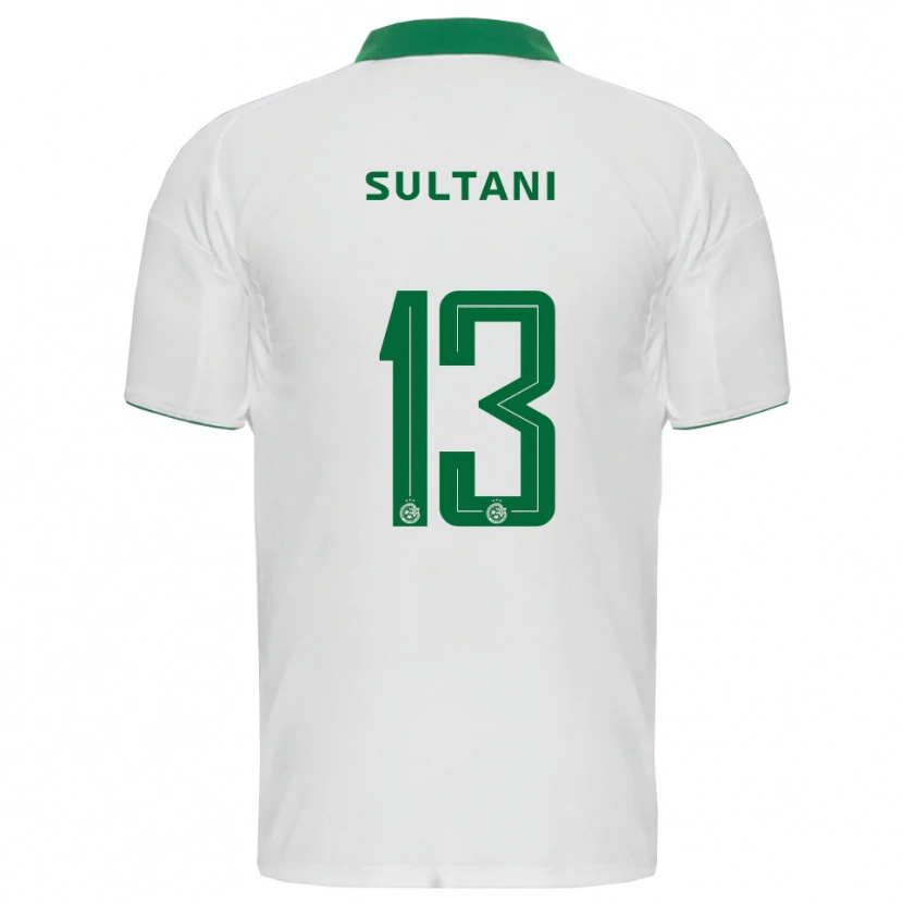 DanxenキッズTomás Sultani#13白と緑アウェイシャツ2025/26ジャージーユニフォーム