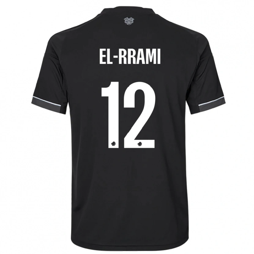 DanxenキッズJamil El-Rrami#12黒と白アウェイシャツ2025/26ジャージーユニフォーム