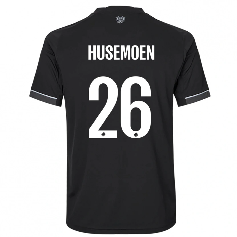 DanxenキッズAstrid Husemoen#26黒と白アウェイシャツ2025/26ジャージーユニフォーム