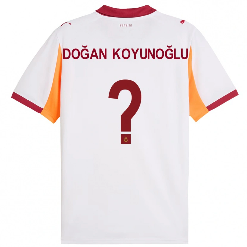 DanxenキッズArda Doğan Koyunoğlu#0白と赤アウェイシャツ2025/26ジャージーユニフォーム