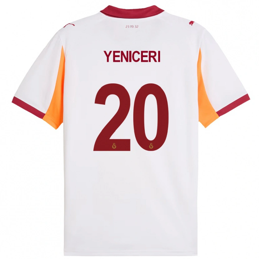 DanxenキッズBerna Yeniçeri#20白と赤アウェイシャツ2025/26ジャージーユニフォーム