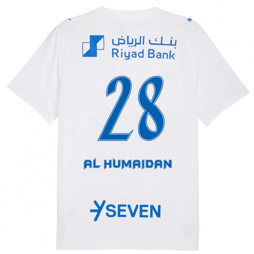 DanxenキッズFay Al-Humaidan#28白と青アウェイシャツ2025/26ジャージーユニフォーム