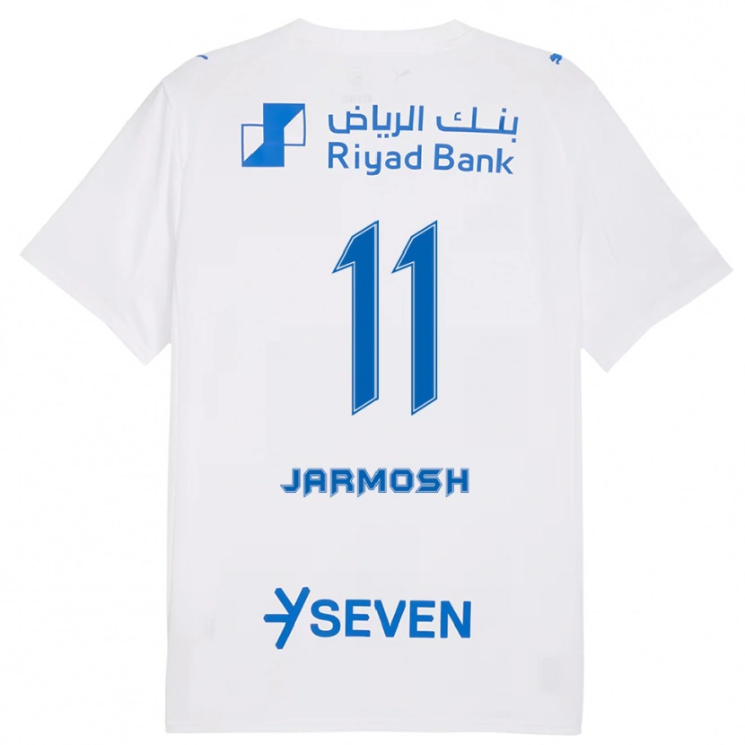 DanxenキッズAbdulaziz Jarmosh#11白と青アウェイシャツ2025/26ジャージーユニフォーム