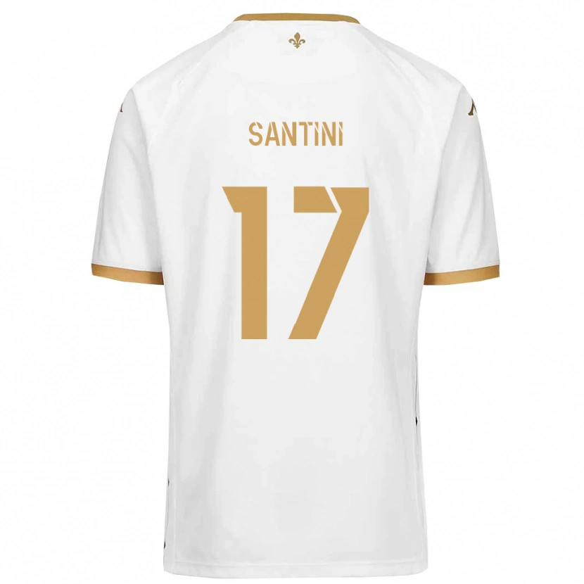 DanxenキッズJérémi Santini#17白 金アウェイシャツ2025/26ジャージーユニフォーム