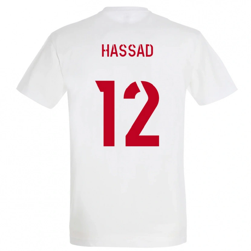 DanxenキッズRayan Hassad#12白 赤 黄アウェイシャツ2025/26ジャージーユニフォーム