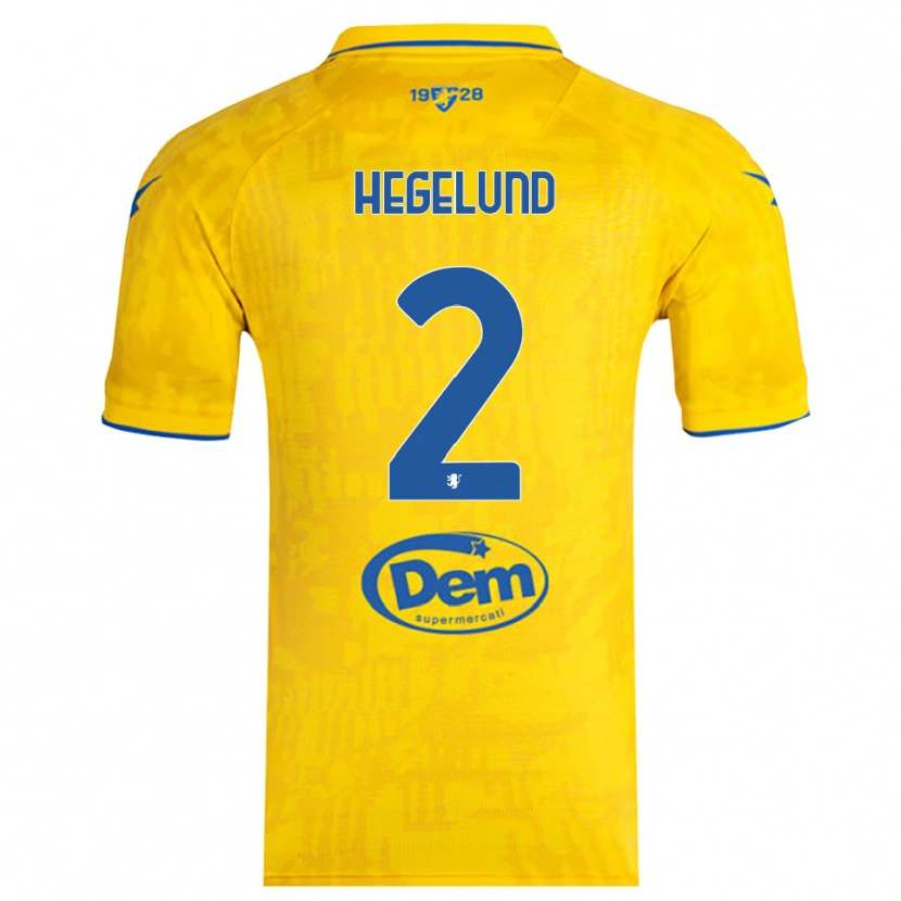 DanxenメンズVictor Hegelund#2黄色と青ホームシャツ2025/26ジャージーユニフォーム