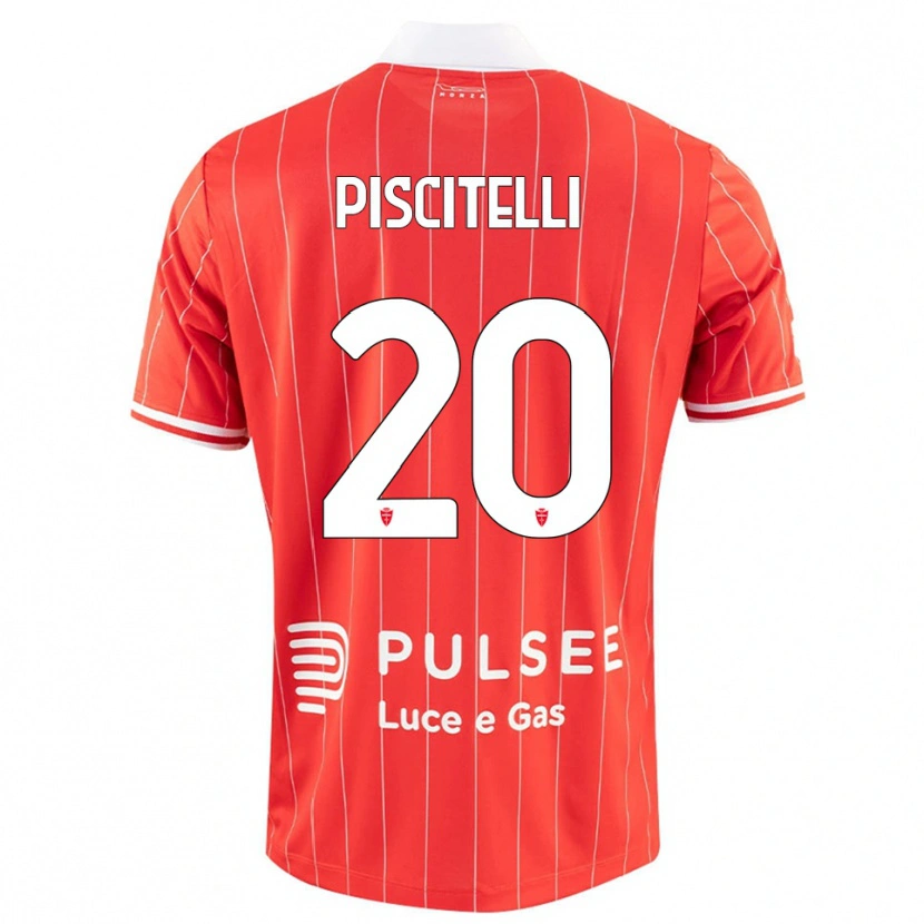 DanxenメンズPasquale Piscitelli#20赤と白ホームシャツ2025/26ジャージーユニフォーム