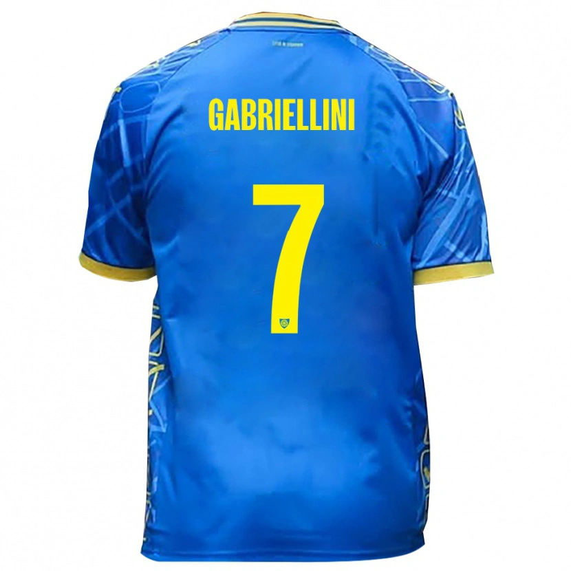 DanxenメンズEmanuele Gabriellini#7スカイブルー 黄ホームシャツ2025/26ジャージーユニフォーム