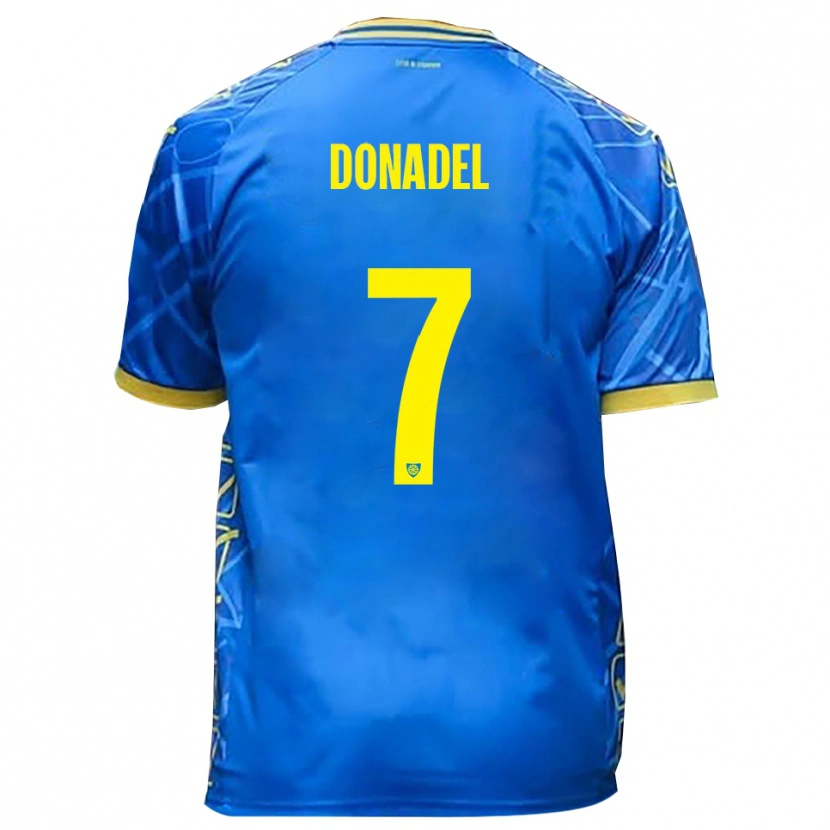 DanxenメンズTommaso Donadel#7スカイブルー 黄ホームシャツ2025/26ジャージーユニフォーム
