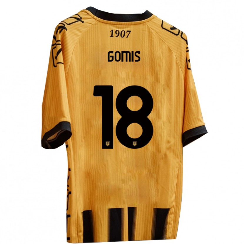 DanxenメンズFrancis Gomis#18黄 黒ホームシャツ2025/26ジャージーユニフォーム