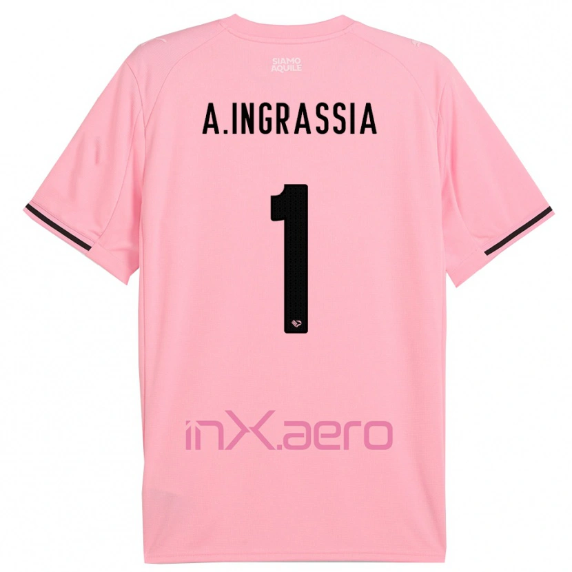 DanxenメンズAntonio Ingrassia#1ピンクと黒ホームシャツ2025/26ジャージーユニフォーム