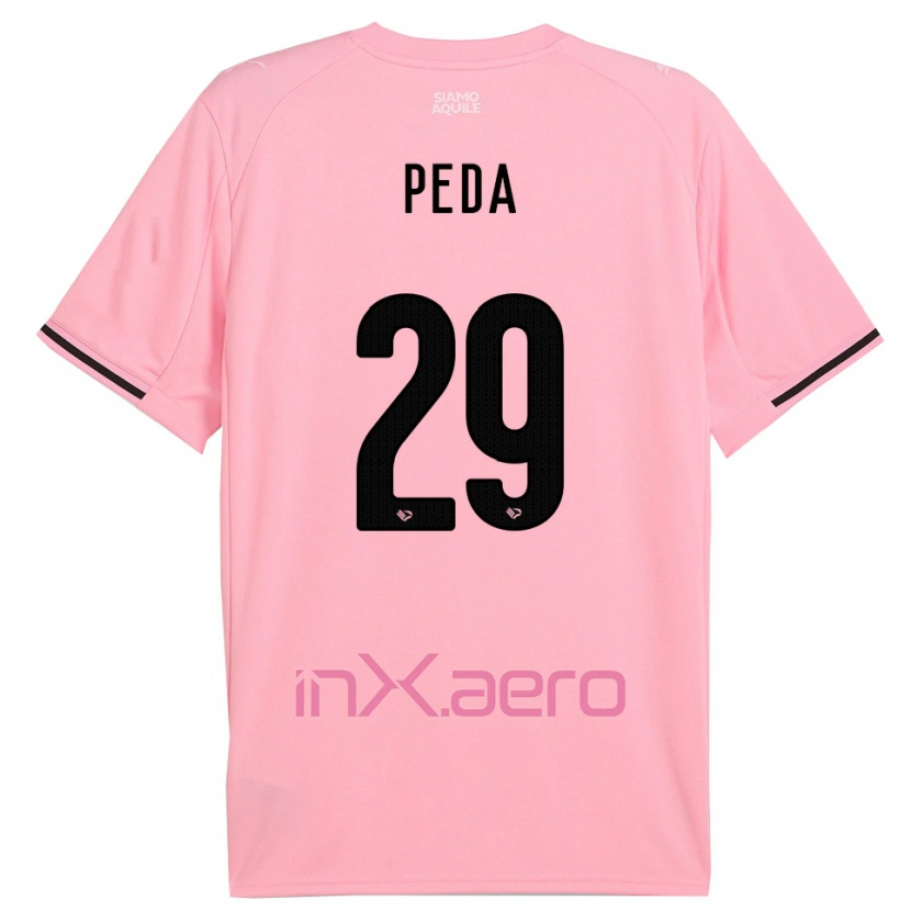 DanxenメンズPatryk Peda#29ピンクと黒ホームシャツ2025/26ジャージーユニフォーム