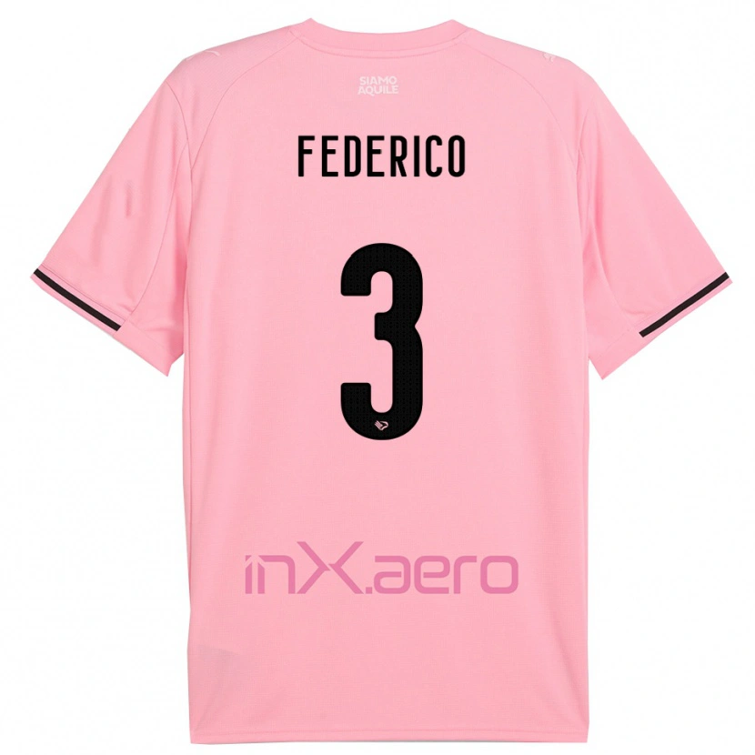 DanxenメンズDavide Federico#3ピンクと黒ホームシャツ2025/26ジャージーユニフォーム