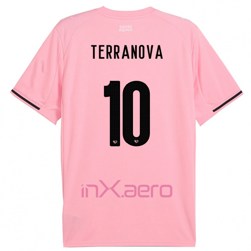 DanxenメンズMattia Terranova#10ピンクと黒ホームシャツ2025/26ジャージーユニフォーム