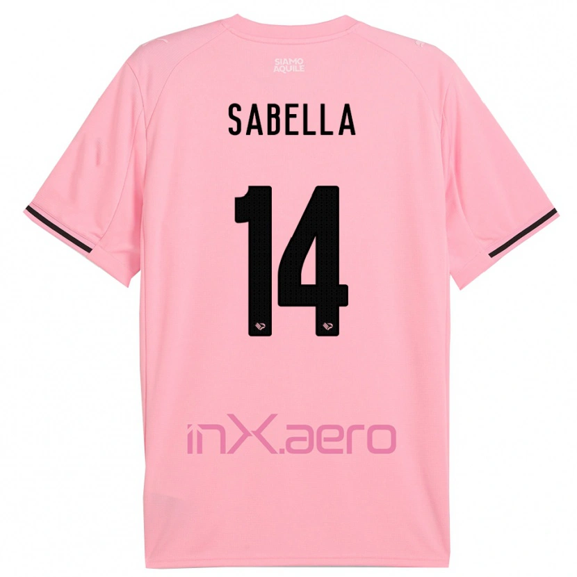 DanxenメンズAlberto Sabella#14ピンクと黒ホームシャツ2025/26ジャージーユニフォーム