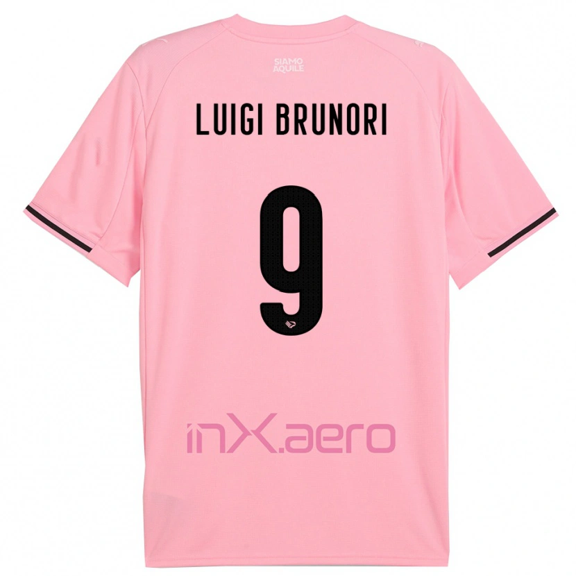 DanxenメンズMatteo Luigi Brunori#9ピンクと黒ホームシャツ2025/26ジャージーユニフォーム