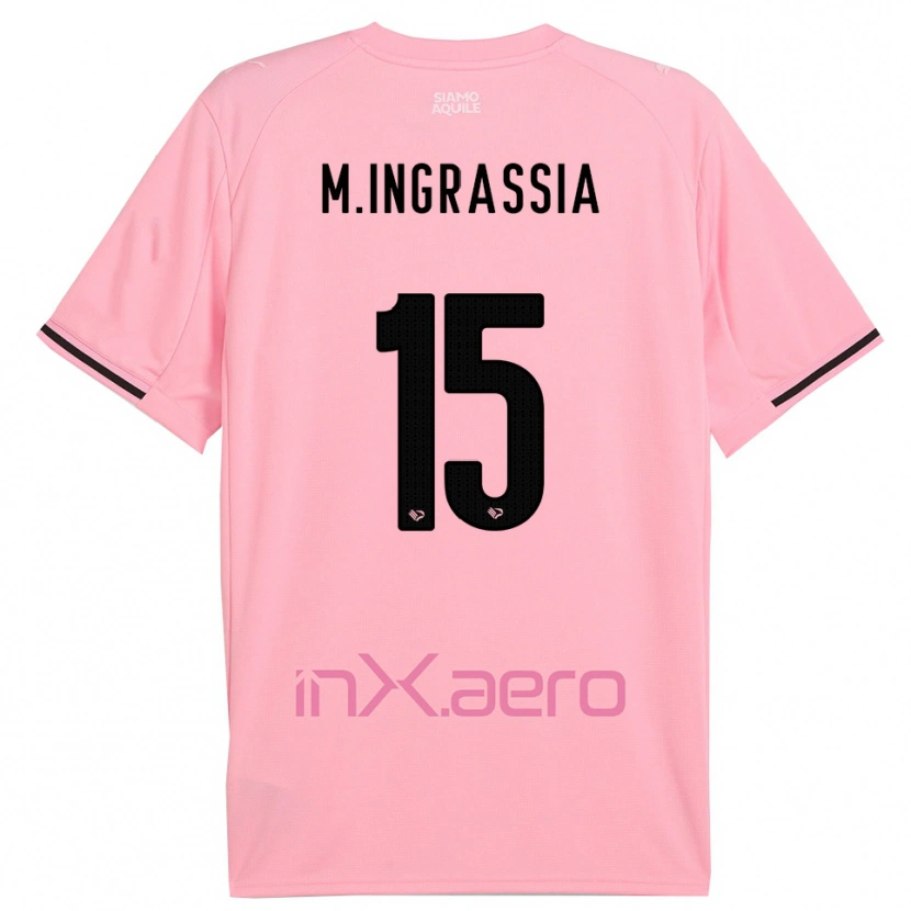 DanxenメンズManuel Ingrassia#15ピンクと黒ホームシャツ2025/26ジャージーユニフォーム