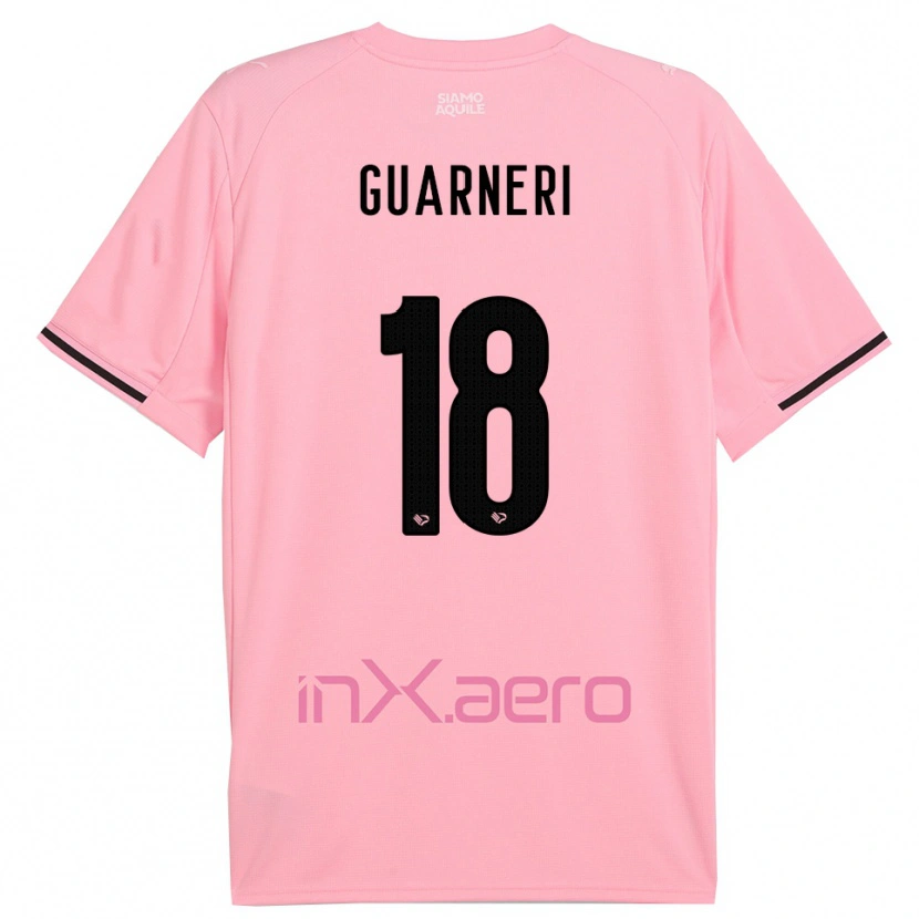 DanxenメンズDavide Guarneri#18ピンクと黒ホームシャツ2025/26ジャージーユニフォーム