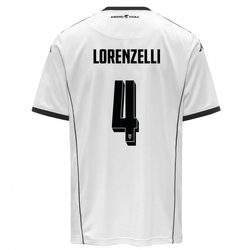DanxenメンズEmanuele Lorenzelli#4白と黒ホームシャツ2025/26ジャージーユニフォーム