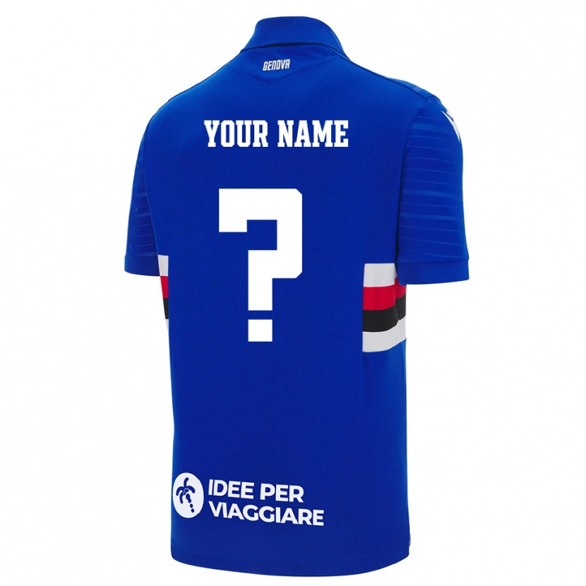 Danxenメンズあなたの名前#0青と白ホームシャツ2025/26ジャージーユニフォーム