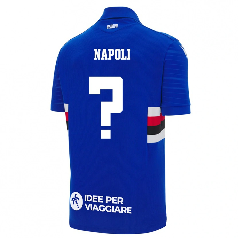 DanxenメンズPietro Napoli#0青と白ホームシャツ2025/26ジャージーユニフォーム