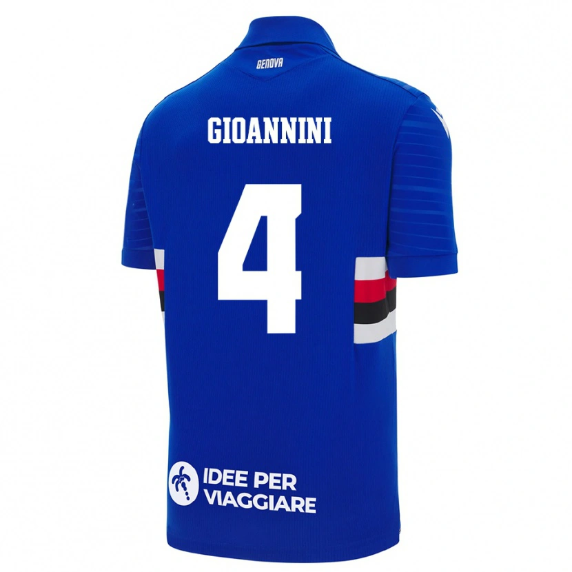 DanxenメンズMatteo Gioannini#4青と白ホームシャツ2025/26ジャージーユニフォーム