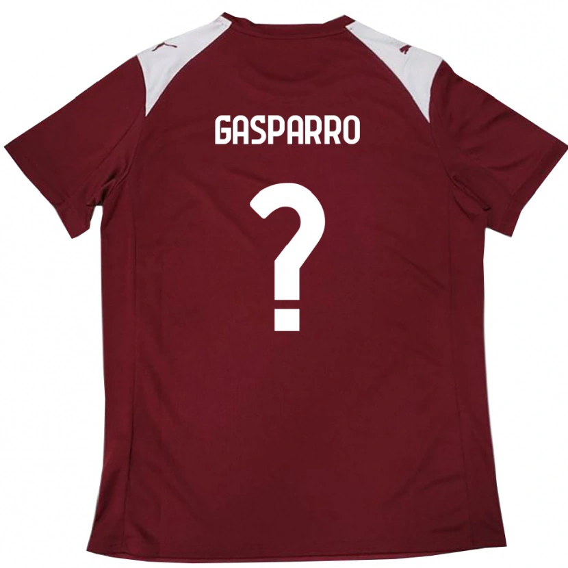 DanxenメンズRoberto Gasparro#0バーガンディと白ホームシャツ2025/26ジャージーユニフォーム