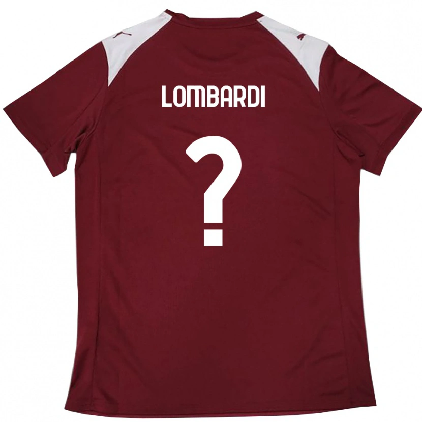 DanxenメンズLorenzo Lombardi#0バーガンディと白ホームシャツ2025/26ジャージーユニフォーム