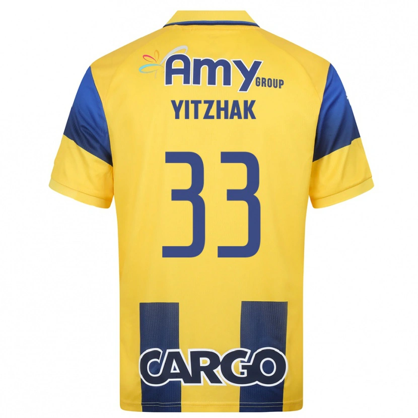Danxenメンズオル・イツハク#33黄色と紺ホームシャツ2025/26ジャージーユニフォーム