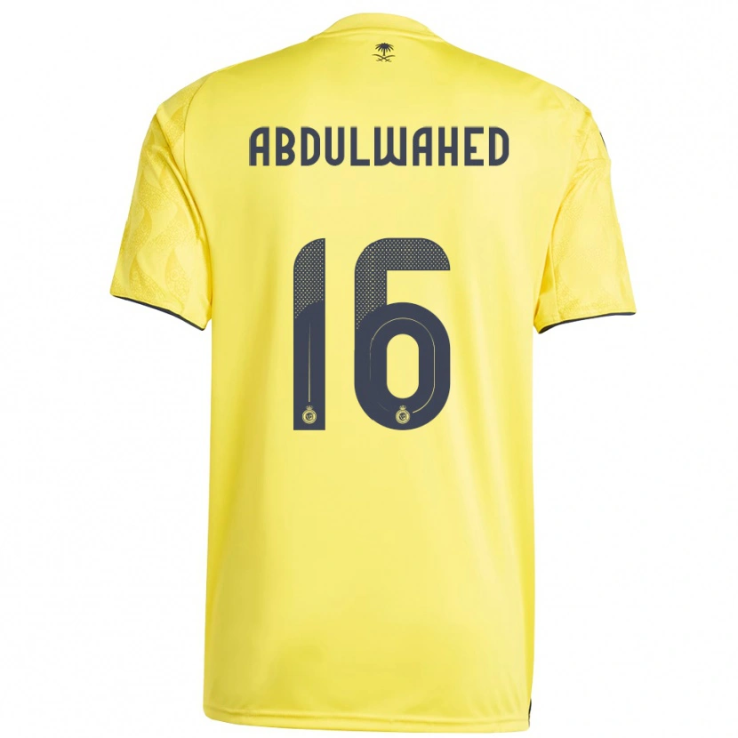 DanxenメンズGhader Abdulwahed#16黄色と黒ホームシャツ2025/26ジャージーユニフォーム
