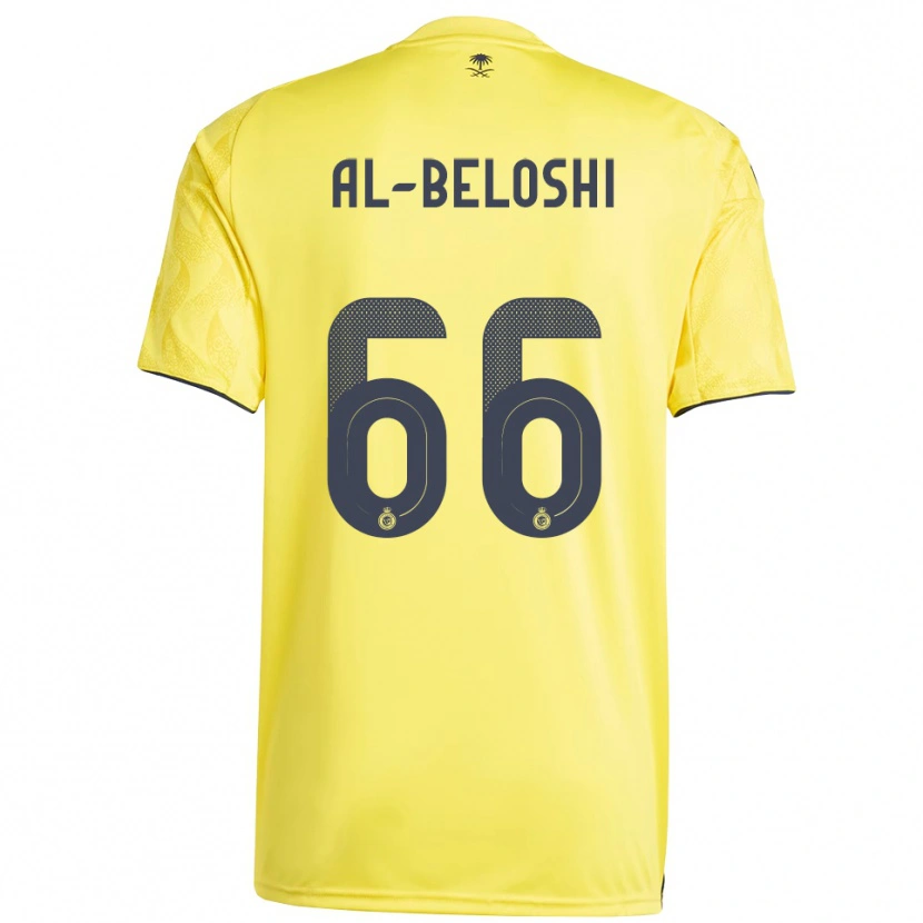 DanxenメンズReem Al-Beloshi#66黄色と黒ホームシャツ2025/26ジャージーユニフォーム