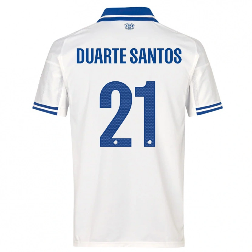 DanxenメンズGabriel Duarte Santos#21白と青ホームシャツ2025/26ジャージーユニフォーム