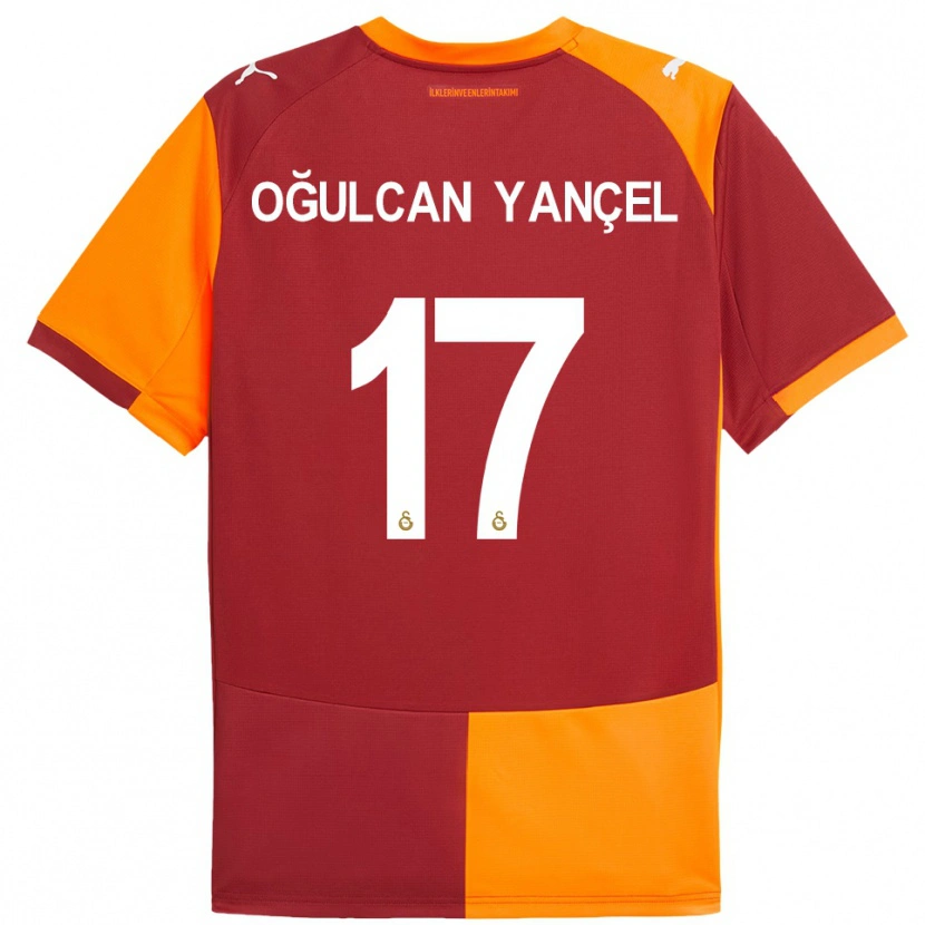 DanxenメンズNecati Oğulcan Yançel#17赤とオレンジホームシャツ2025/26ジャージーユニフォーム