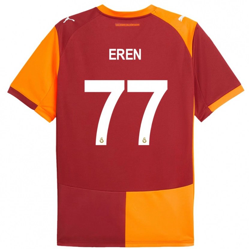 Danxenメンズİrem Eren#77赤とオレンジホームシャツ2025/26ジャージーユニフォーム