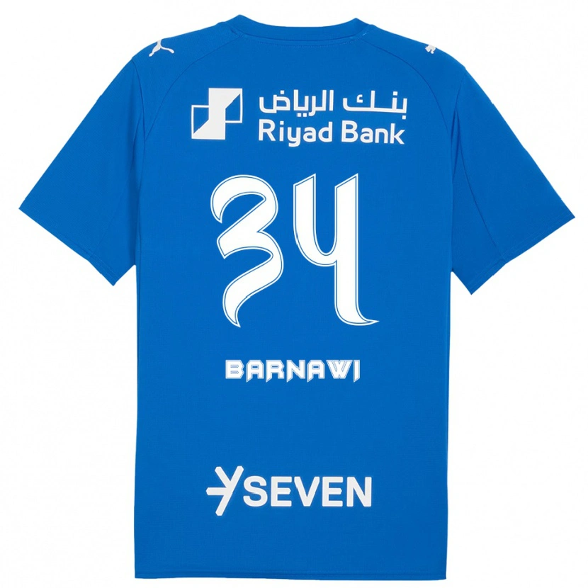 DanxenメンズSaleh Barnawi#34青と白ホームシャツ2025/26ジャージーユニフォーム