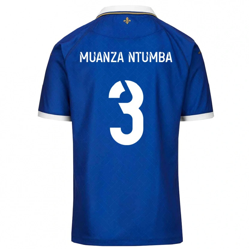 DanxenメンズOlivier Muanza Ntumba#3青 金ホームシャツ2025/26ジャージーユニフォーム