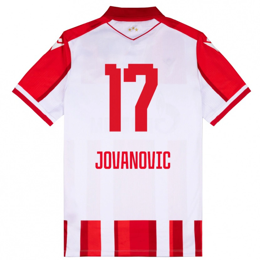 DanxenメンズDusan Jovanovic#17赤と白ホームシャツ2025/26ジャージーユニフォーム