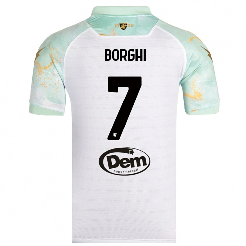DanxenメンズGiordano Borghi#7白と黒アウェイシャツ2025/26ジャージーユニフォーム