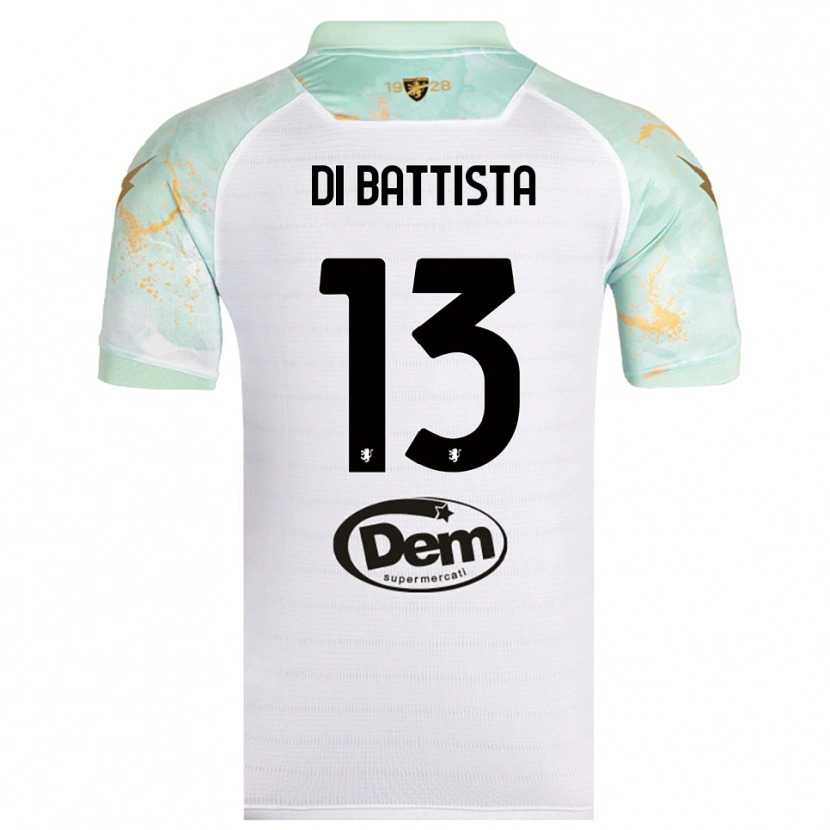 DanxenメンズCristiano Di Battista#13白と黒アウェイシャツ2025/26ジャージーユニフォーム