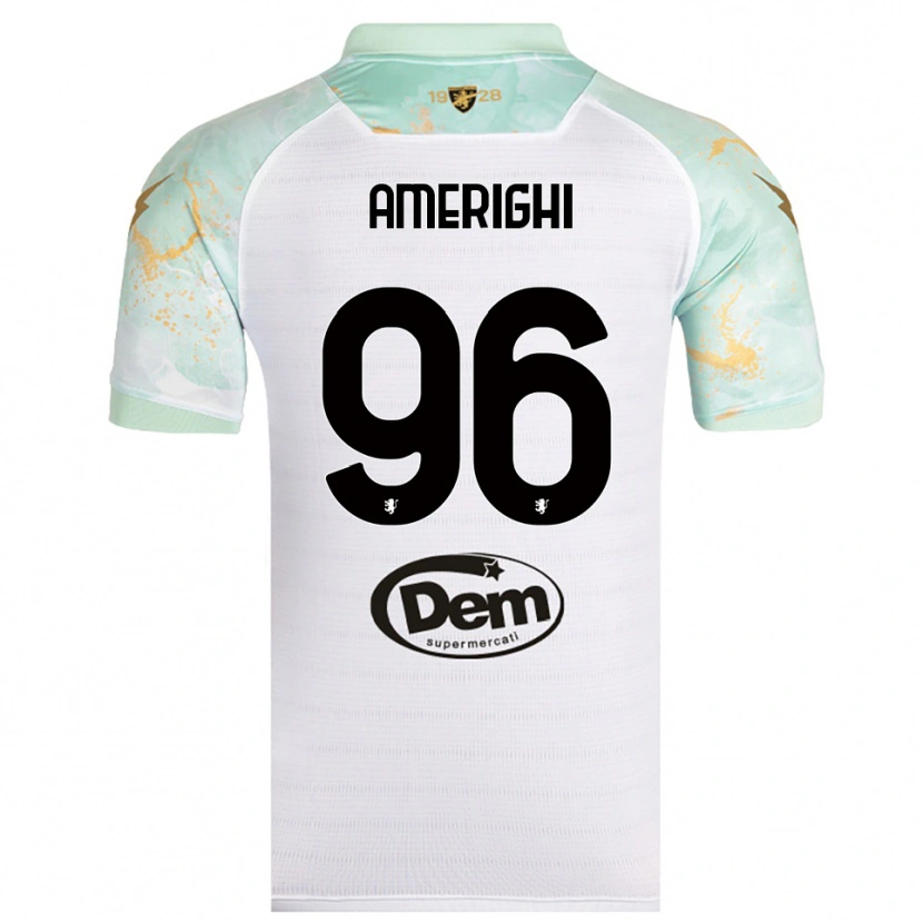 DanxenメンズIgor Amerighi#96白と黒アウェイシャツ2025/26ジャージーユニフォーム