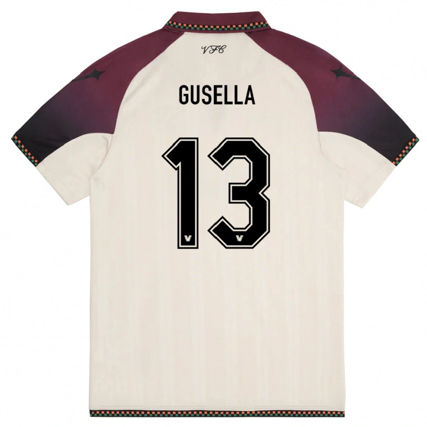 DanxenメンズPietro Gusella#13クリームとバーガンディアウェイシャツ2025/26ジャージーユニフォーム